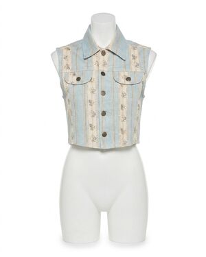 NEW MAISON HOTEL gogh sleeveless vest in almond blossom